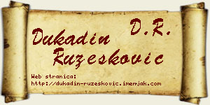 Dukadin Ružesković vizit kartica